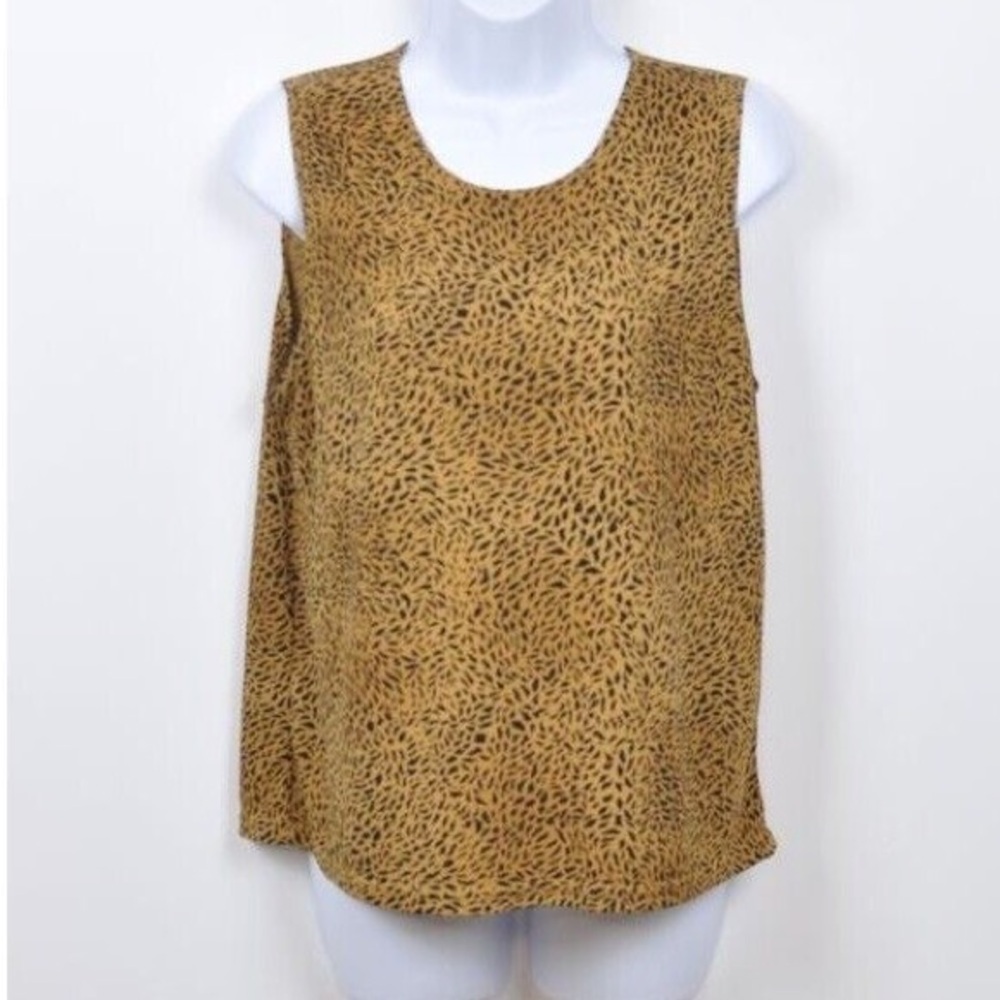 NWT Donna Toran jungle heat black cognac tank